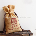 Custom wholesale eco friendly jute drawstring bag